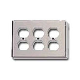 Leviton 88030 Urea 3 Gang Double Receptacle Wallplate